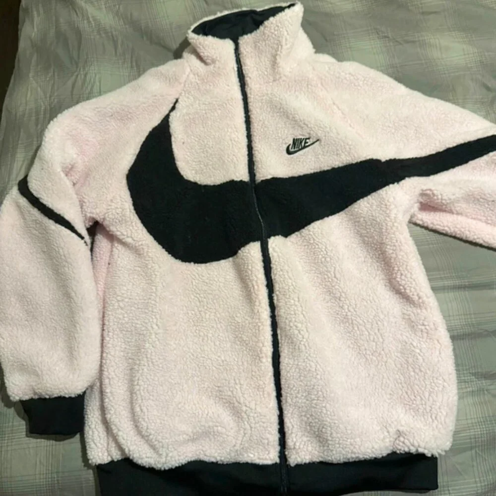Nike | Jackets & Coats | Nike Big Swoosh Reversible Boa Jacket